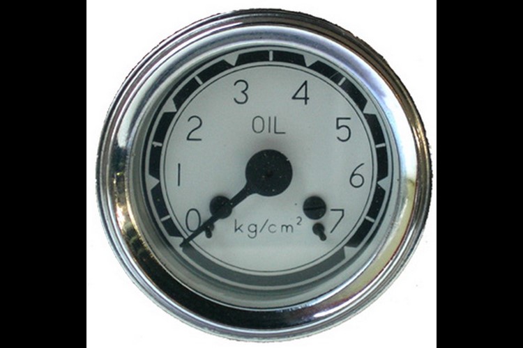 Oilpressure gauge white