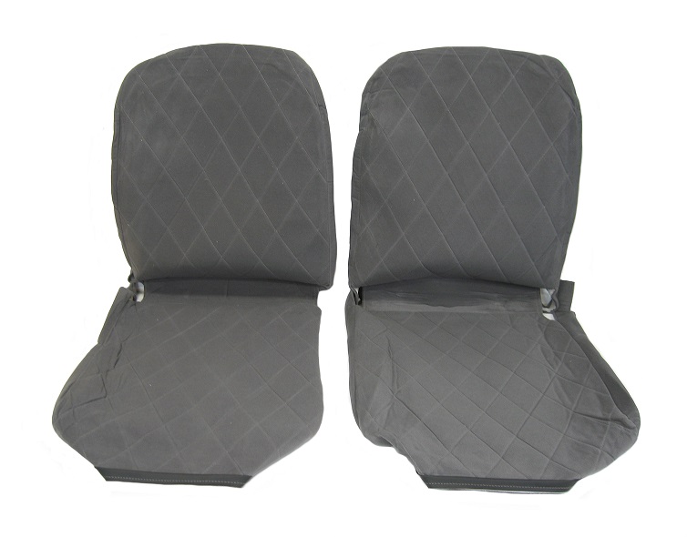 Housse de protection pour 2 sièges Asymétrique et banquette arrière 2cv  gris charleston