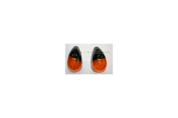 Blinker caps (2) black-orange front lL+R axo