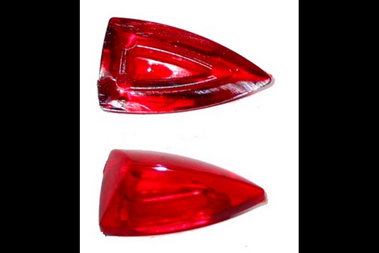 Control glass red (Marchal 191 mm) pair