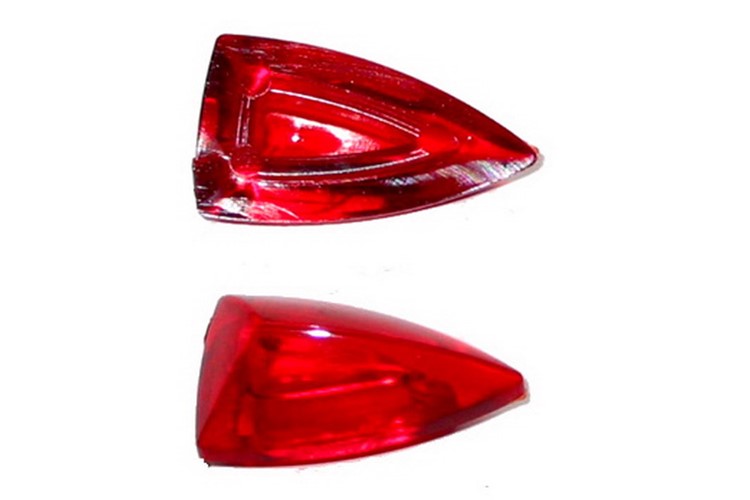 Control glass red (Marchal 191 mm) pair